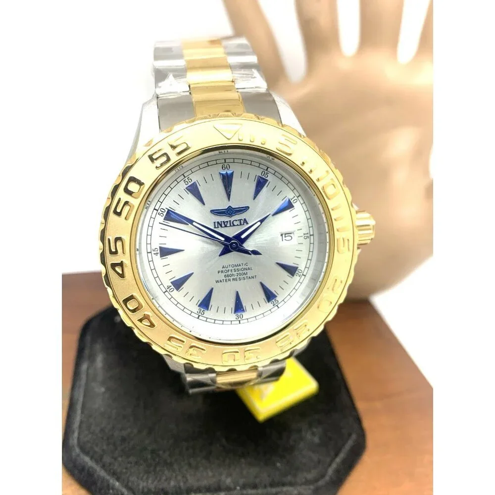 Invicta Men's Watch 2307 Ocean Ghost Automatic Silver Dial Two Tone Steel 47mm